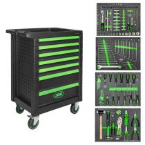JBM 53904 - CARRO HERRAMIENTAS 7 CAJONES VERDE